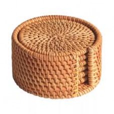 RATTAN PLACEMAT AND COASTER